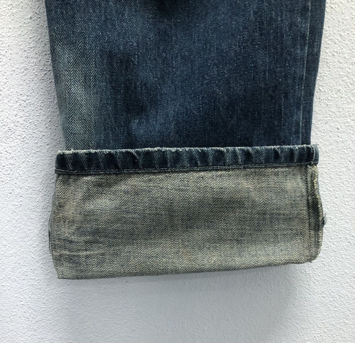 PPFM PPFM Indigo Washed Jeans with Leather Accents – Size M Size US 33 - 15 Thumbnail