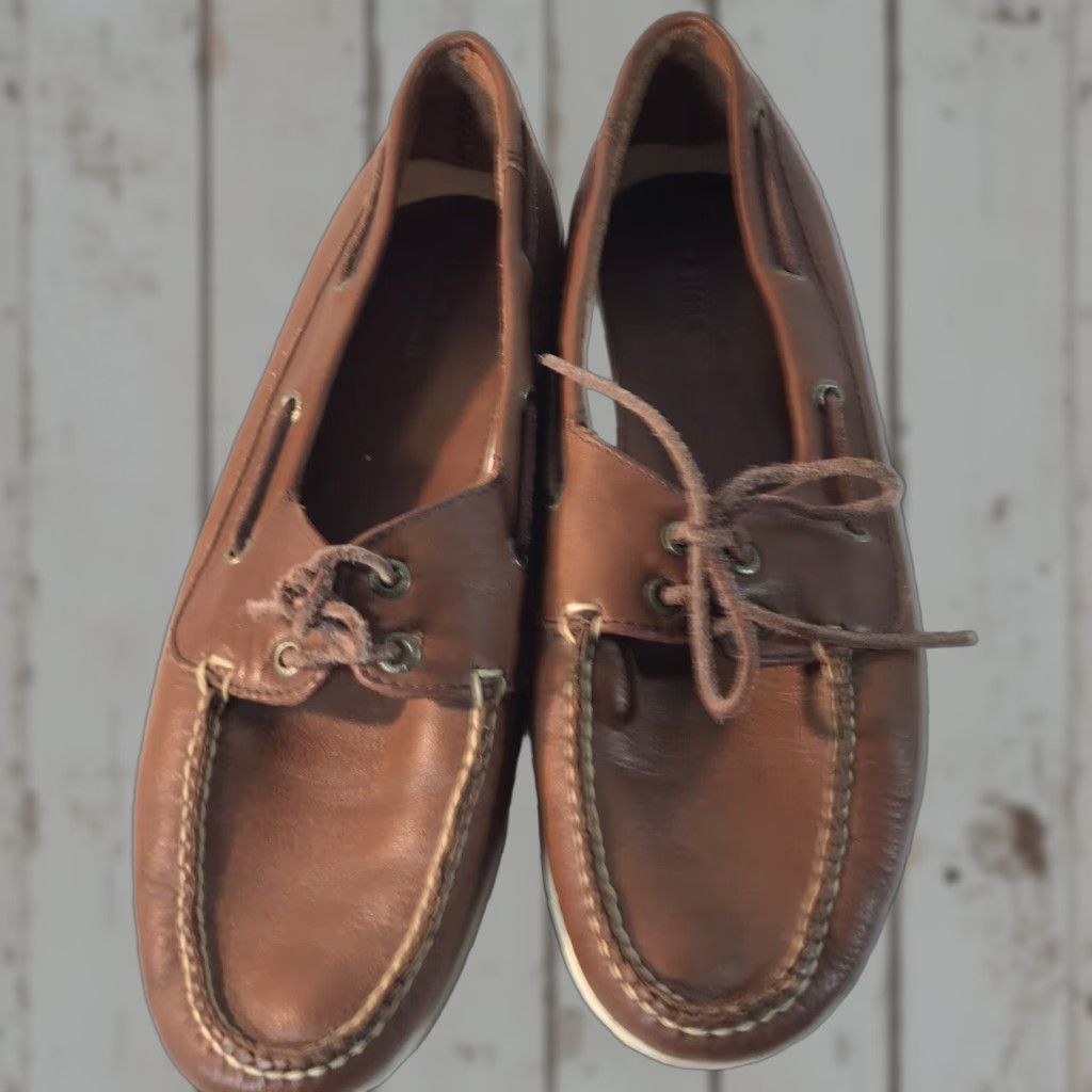 Vintage LL Bean Leather Loafers Men Size 10M Casual Slip On Brown Comfort Dress Shoe Size US 10 / EU 43 - 1 Thumbnail