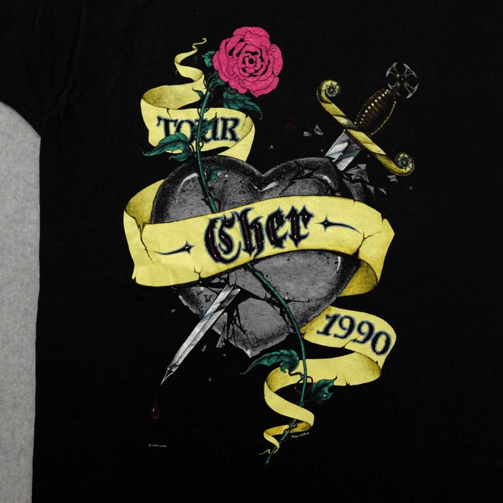 Vintage VINTAGE Cher Heart of Stone Concert 1990 Tour Band T-shirt XL Black Fruit Of A Loom Size US XL / EU 56 / 4 - 2 Thumbnail