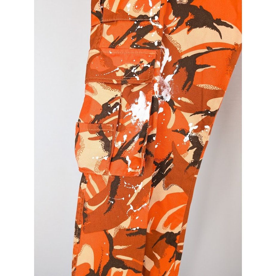Martine Rose o1rshd1 Printed Cotton Twill Cargo Trousers in Orange Size US 32 / EU 48 - 5 Thumbnail