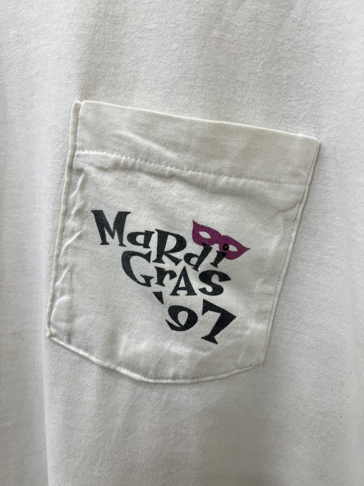 Fruit Of The Loom Vintage 90s Thrashed Faded Mardi Grass Kool Box Cigarettes Size US XL / EU 56 / 4 - 7 Thumbnail