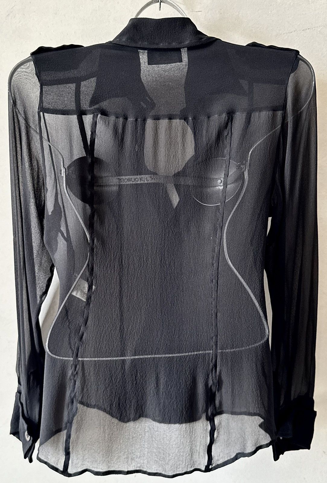 Gucci Gucci - Tom Ford - Fall 1996 - Sheer Silk with Epaulettes Size S / US 4 / IT 40 - 21 Thumbnail
