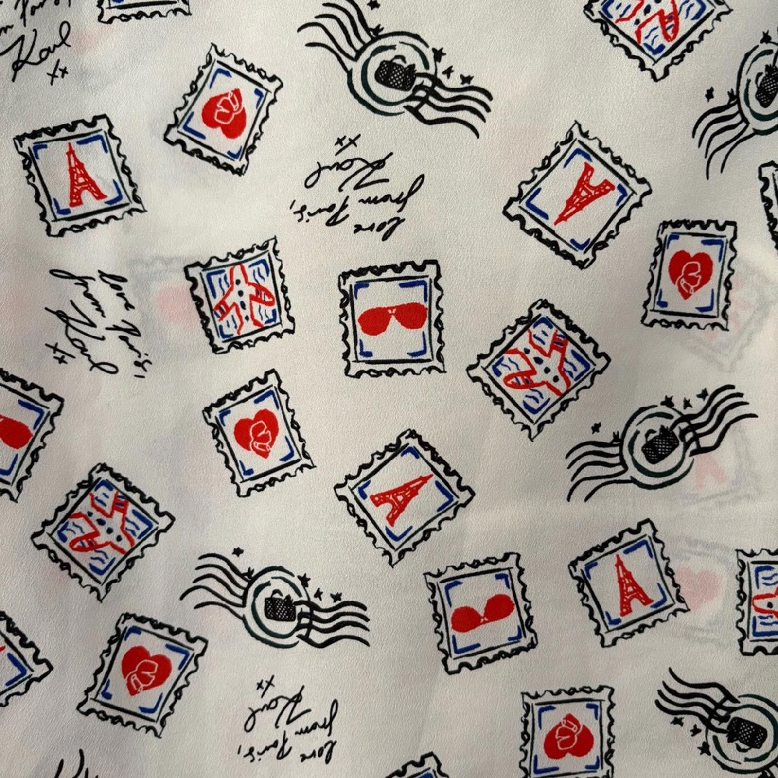 Karl Lagerfeld Karl Lagerfeld Paris Themed Women’s M Blouse Size M / US 6-8 / IT 42-44 - 6 Thumbnail