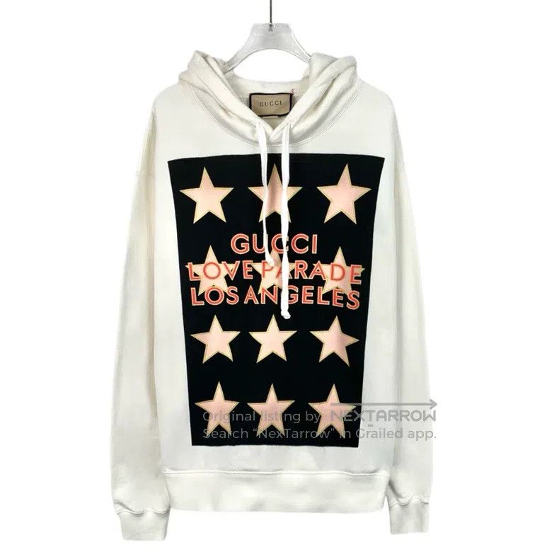 Gucci Gucci White logo star pattern printed round-neck cotton ho Size US M / EU 48-50 / 2 - 1 Thumbnail
