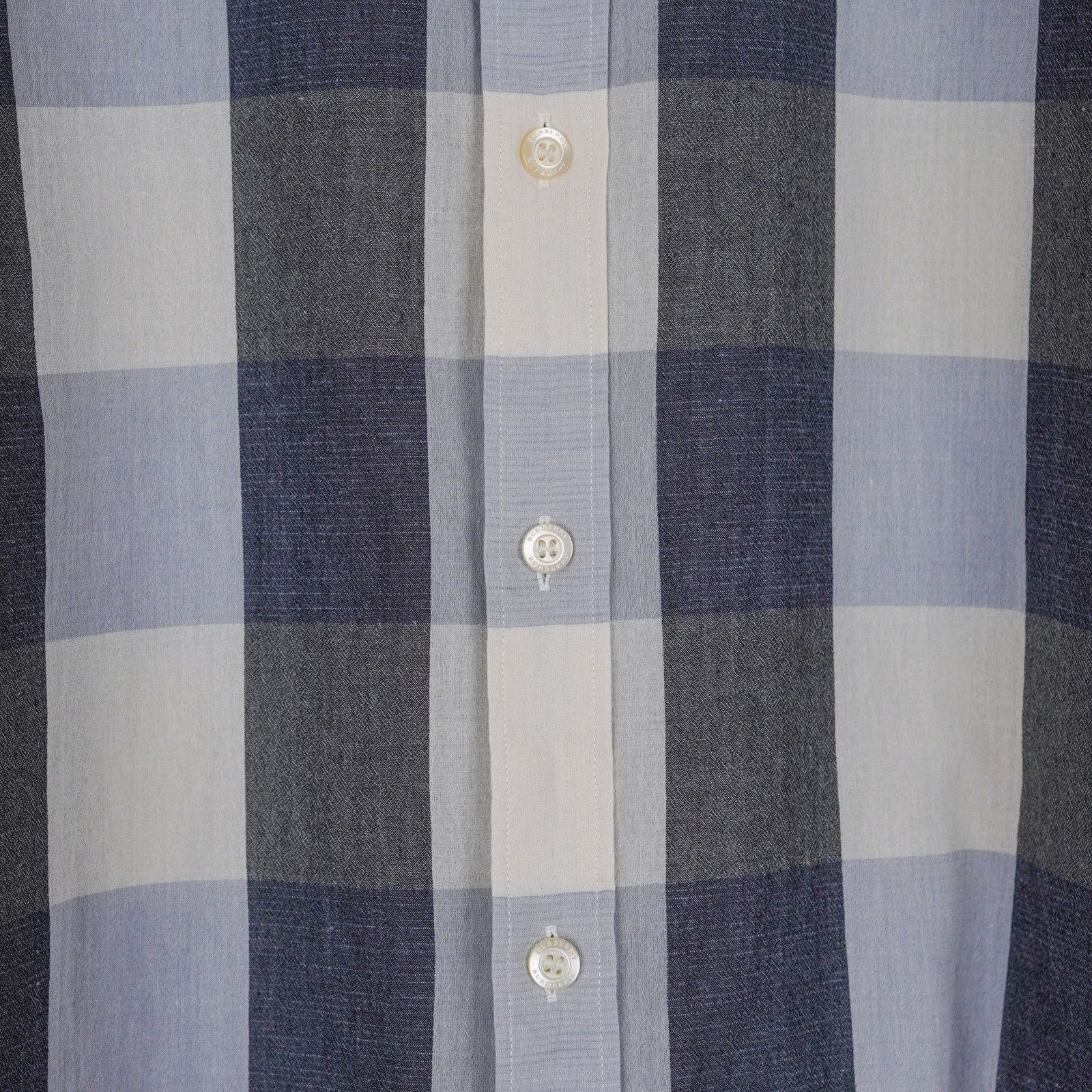 Burberry Burberry london check pattern blue embroidered logo shirt Size US XL / EU 56 / 4 - 6 Thumbnail