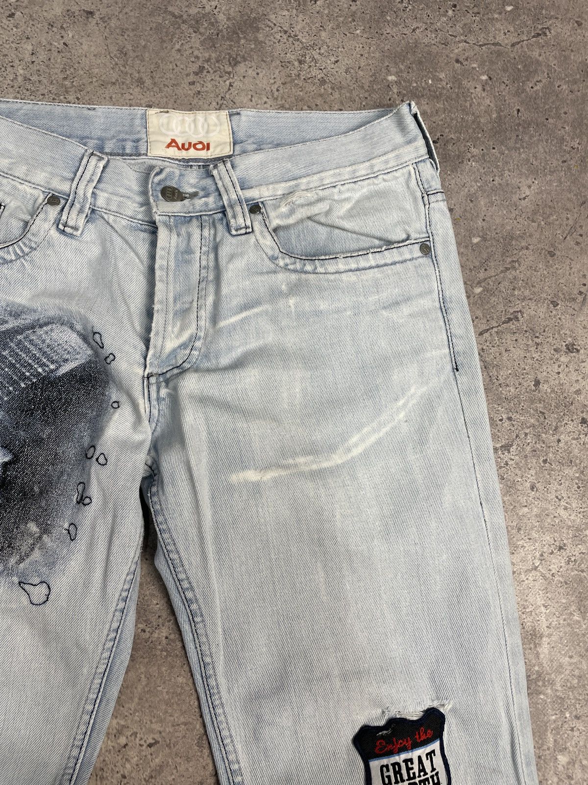 Vintage Y2K Baggy Audi Racing Jeans