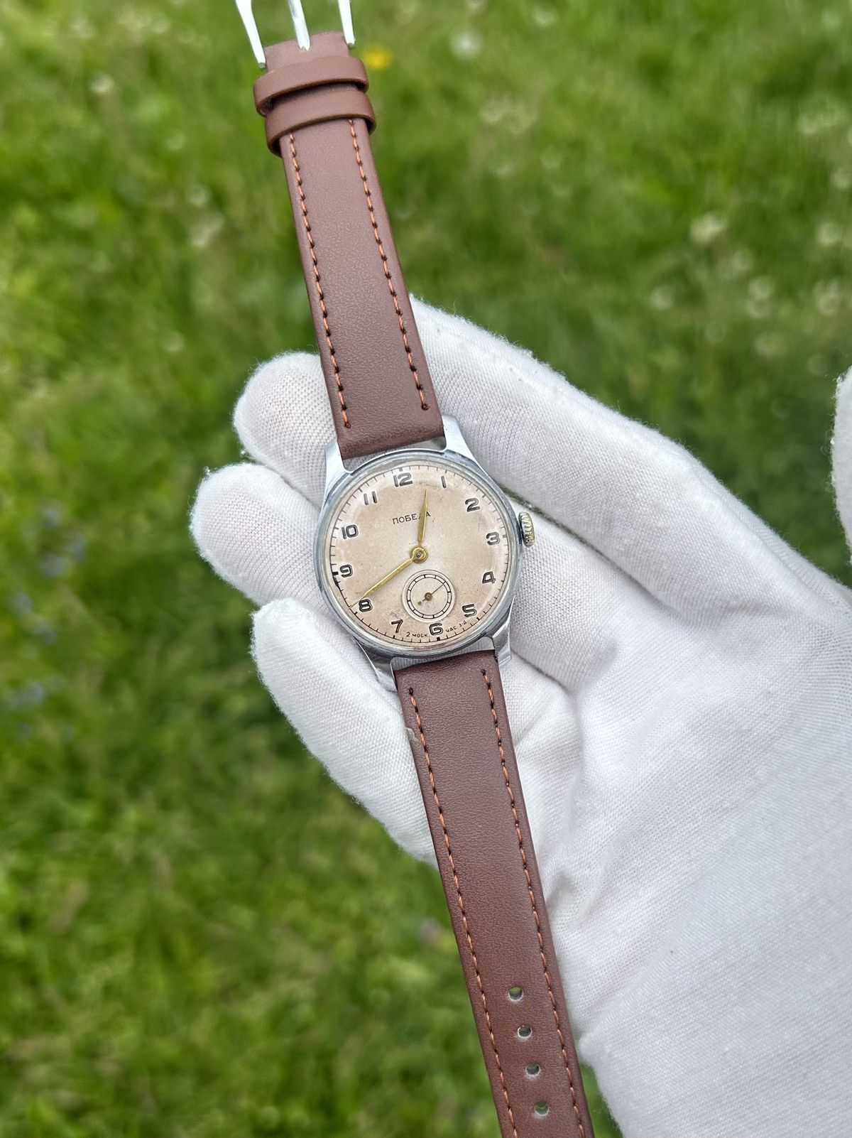 Vintage Vintage Pobeda Watch USSR Soviet Mechanical Authentic 1950s Size ONE SIZE - 19 Thumbnail