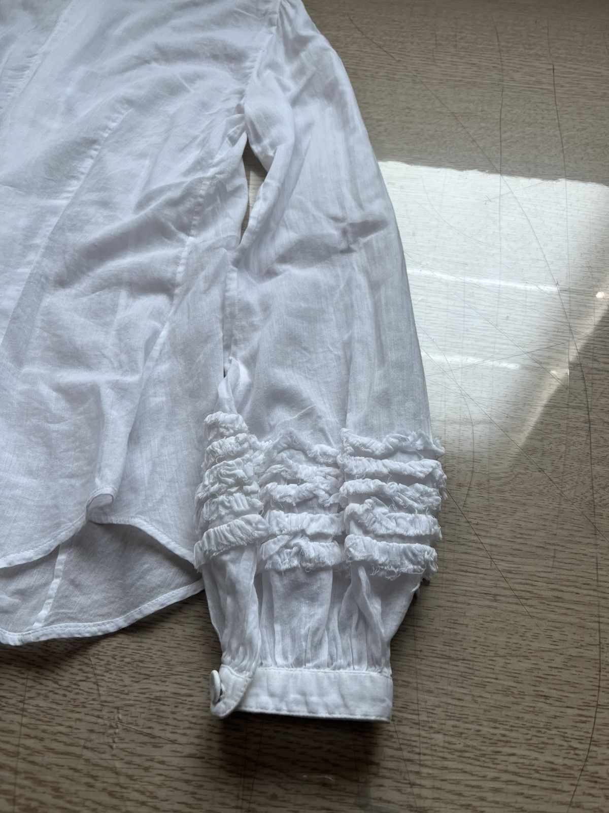 Jean Paul Gaultier 36 jean paul gaultier frill puff sleeve madarine blouse Size XS / US 0-2 / IT 36-38 - 6 Thumbnail