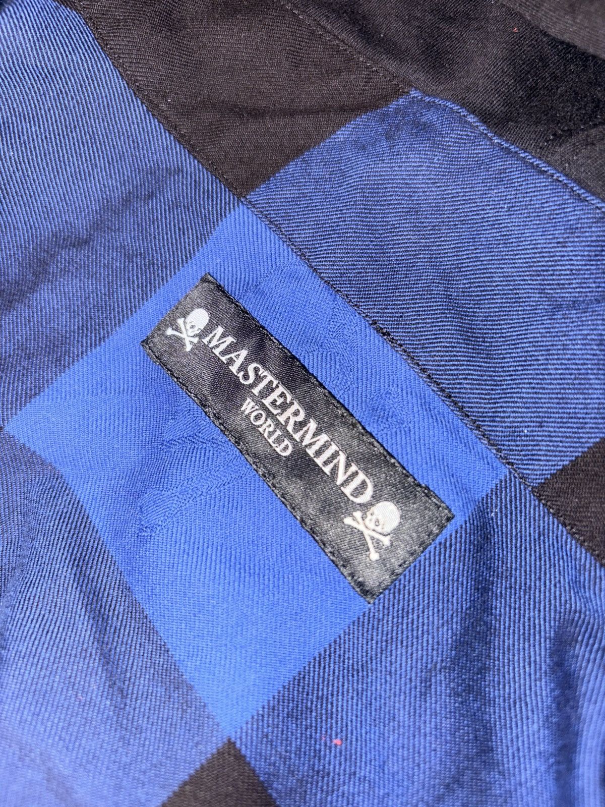 Mastermind Japan MasterMind Blue and Black Plaid Flannel Hoodie Size US M / EU 48-50 / 2 - 5 Thumbnail