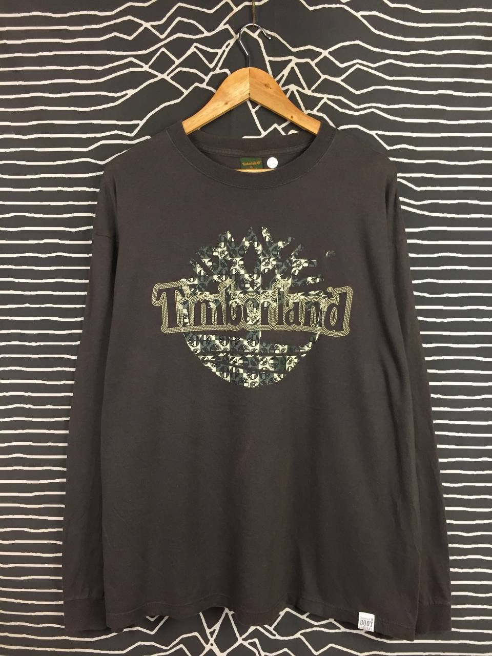 Timberland Vtg Timberland Big Logo Made In Usa Long Sleeve Tee Size US XL / EU 56 / 4 - 1 Thumbnail