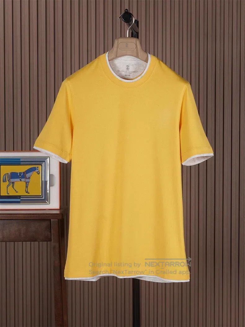 Brunello Cucinelli Brunello Cucinelli Short Sleeve T-Shirt Size US S / EU 44-46 / 1 - 1 Thumbnail