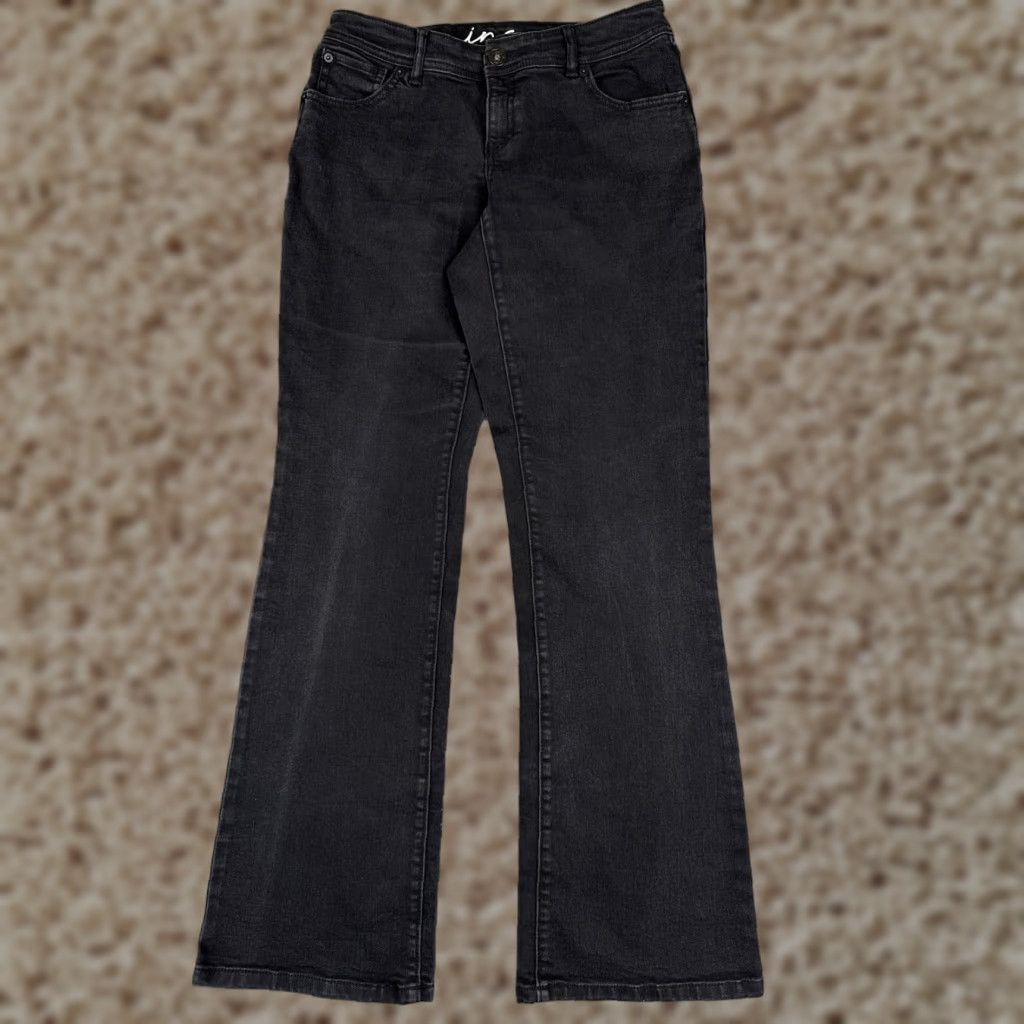 Vintage INC International Concepts Jeans Women 4 Black Denim Curvy Fit Boot Leg 29x32 Size 27" / US 4 / IT 40 - 1 Thumbnail