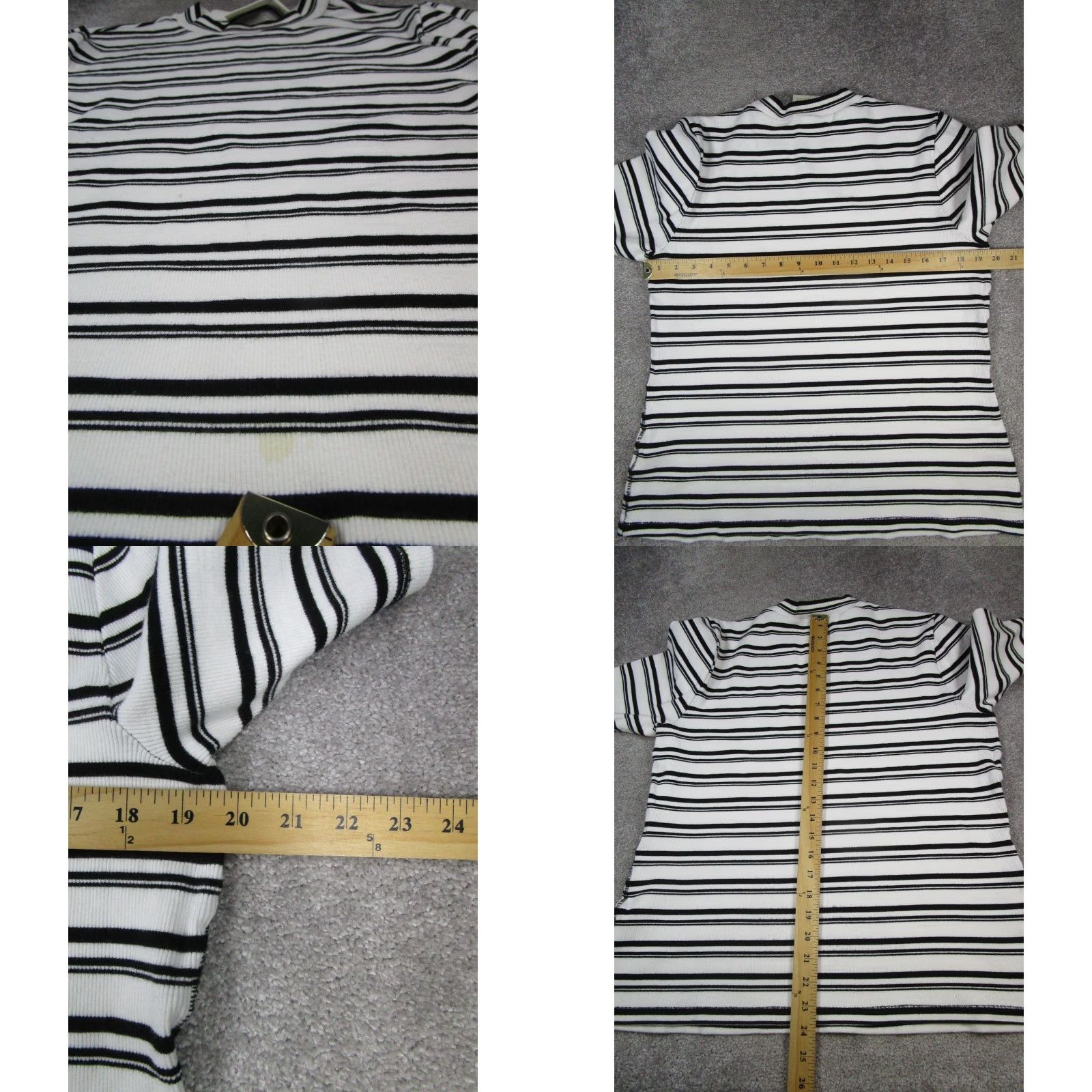Vintage Maeve Shirt Womens XL White Brown Cotton Knit Pullover Blouse Size XL / US 12-14 / IT 48-50 - 8 Thumbnail