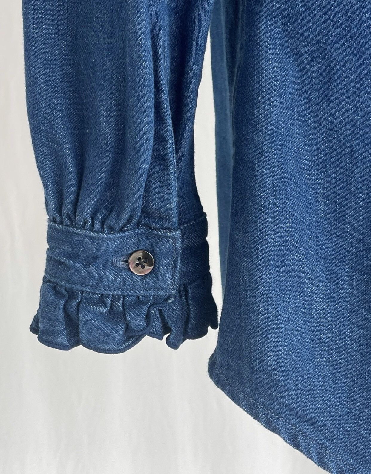 Kapital KAPITAL Hirata Hiroki Ear Standing Straw Knot Denim Shirt Size XS / US 0-2 / IT 36-38 - 8 Thumbnail