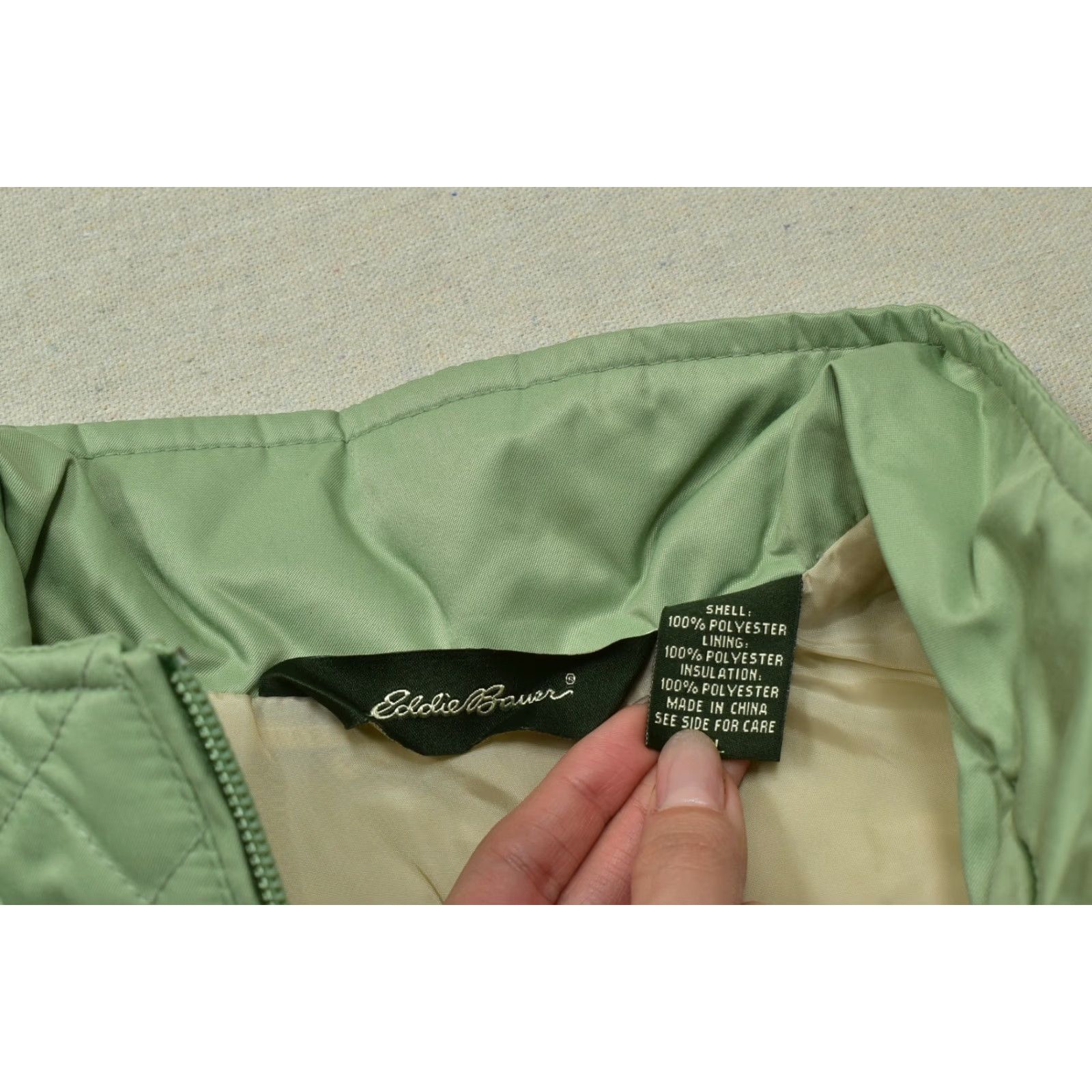 Eddie Bauer Eddie Bauer Women XL Green Quilted Puffer Vest Full Zip Lightweight Mock Neck Vest Size XL / US 12-14 / IT 48-50 - 6 Thumbnail
