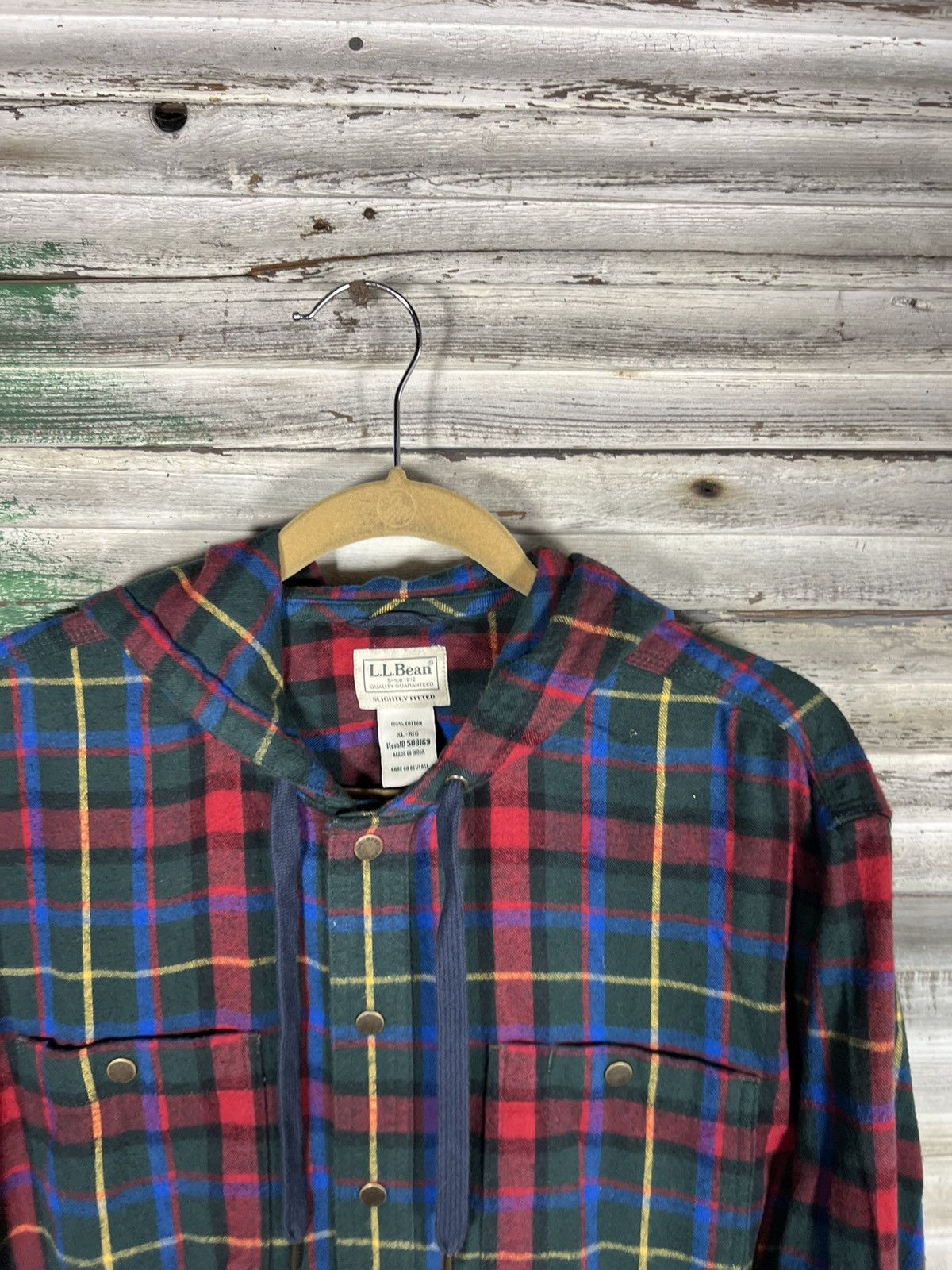 L.L. Bean × Vintage Vintage L.L. Bean Plaid Hoodie Size US XL / EU 56 / 4 - 2 Thumbnail
