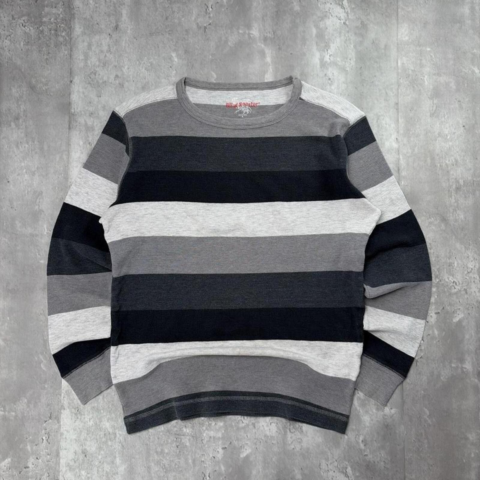 Other Y2K Blind Rooster Grunge Striped Long Sleeve Thermal Shirt Size US L / EU 52-54 / 3 - 1 Thumbnail