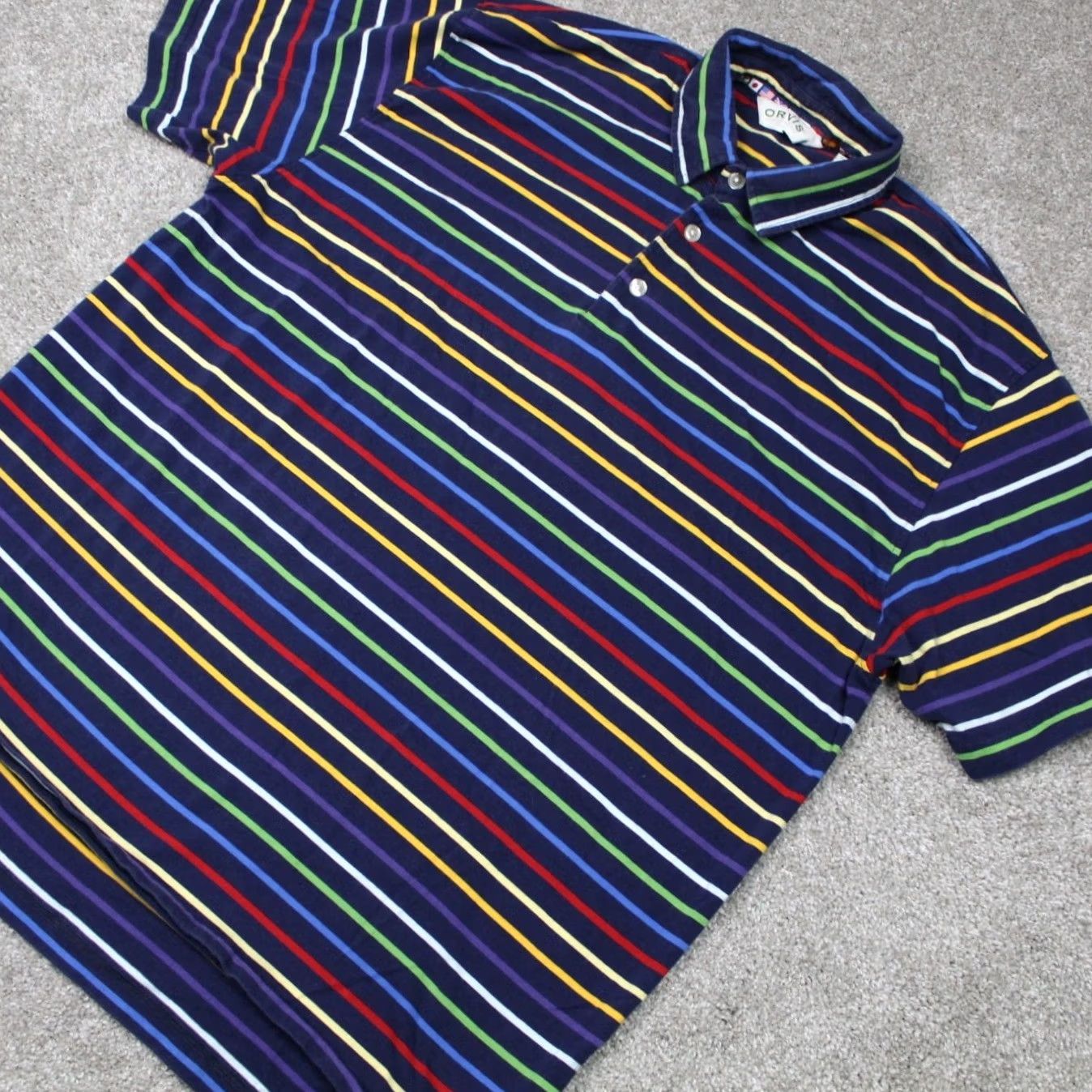 Orvis Orvis Polo Shirt Mens XL Colorful Striped 100% Cotton Short Sleeve Pullover Polo Shirt Mens XL Colorful Striped Blue 100% Cotton Orvis Size US XL / EU 56 / 4 - 3 Thumbnail
