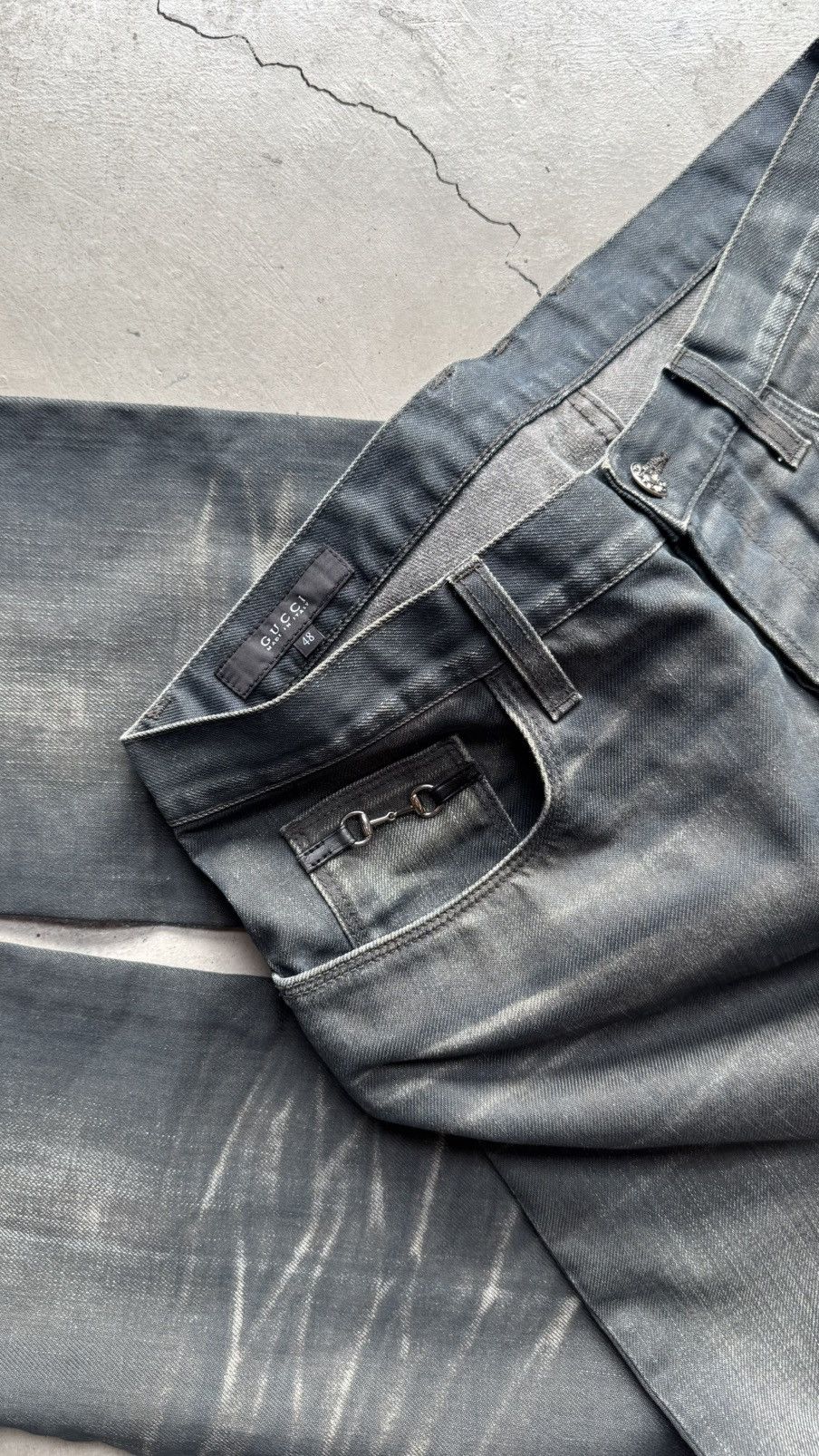 Gucci Gucci | Tomford | Horsebit | Vintage Wash Denim Size US 34 / EU 50 - 15 Thumbnail