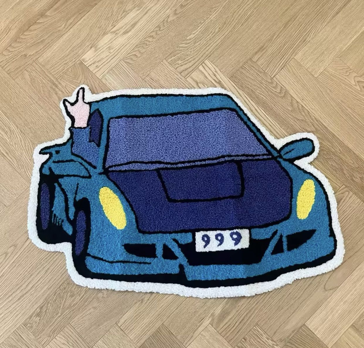 Japanese Brand Racing Car Shaped Tufting Rug Size ONE SIZE - 4 Thumbnail