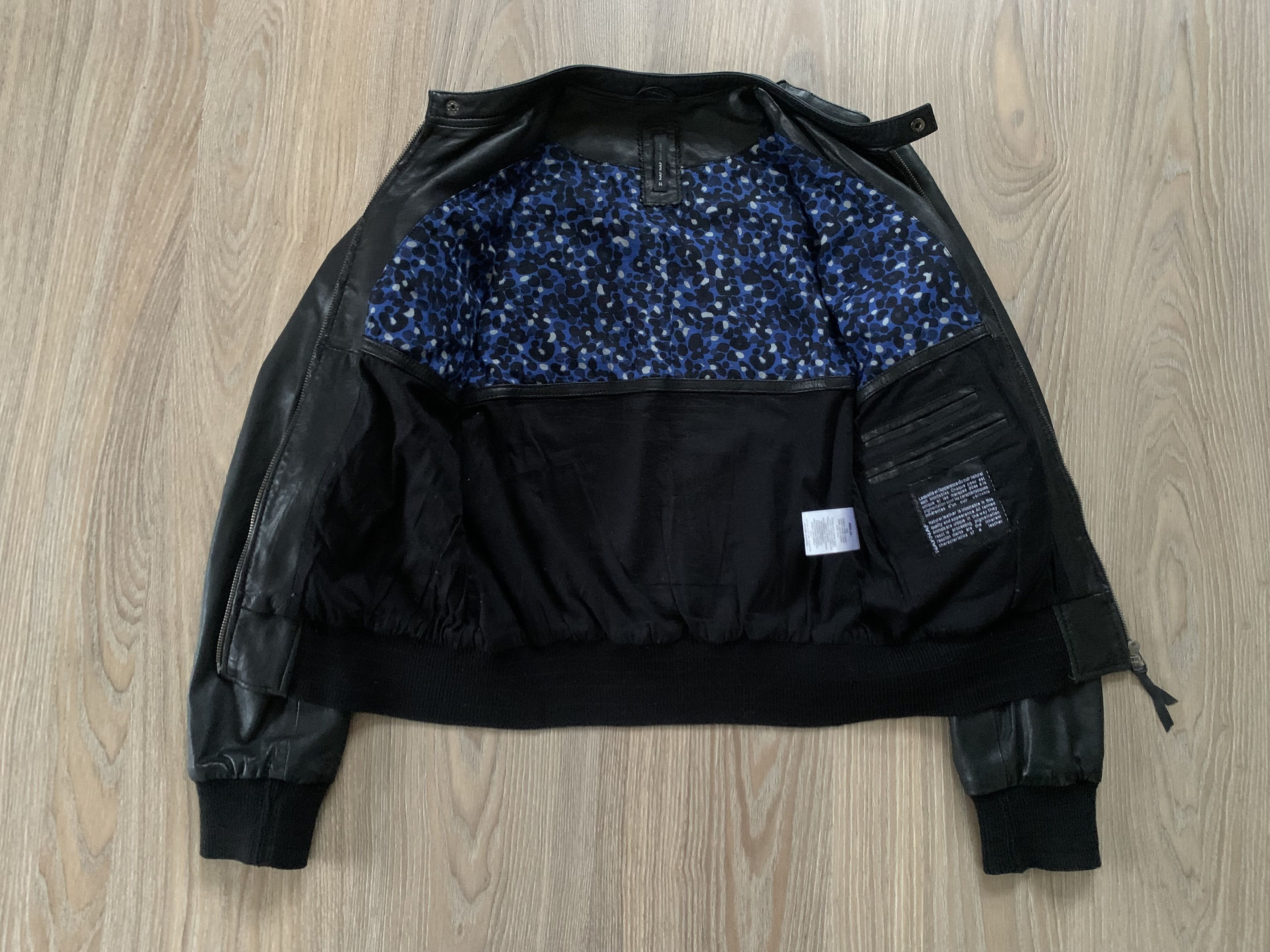 Other NAF NAF Women's Black Leather Biker Jacket Size S / US 4 / IT 40 - 4 Thumbnail