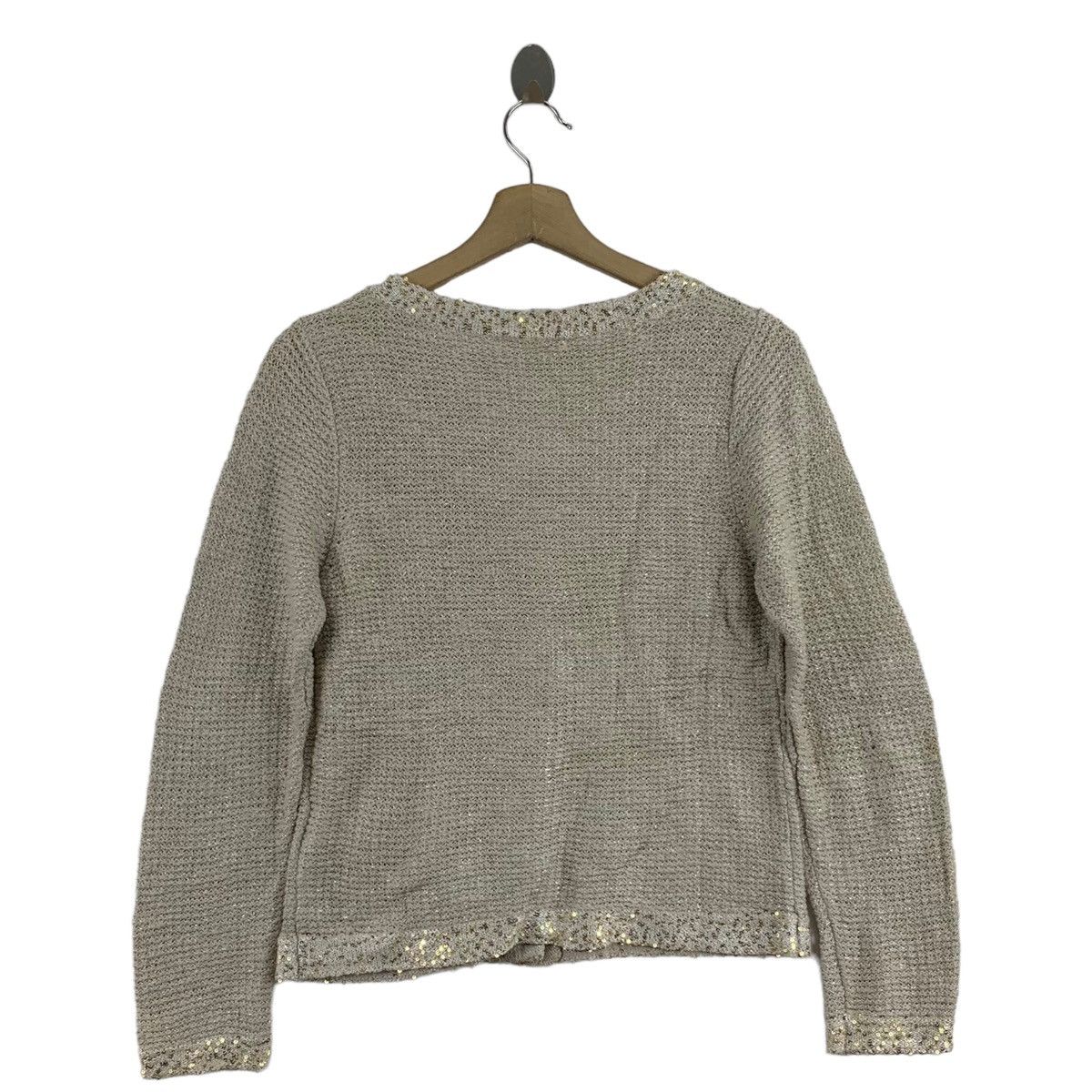 Other ELLE PLANETE Italian Designer Grey Knitwear Tweed Coat Size XS / US 0-2 / IT 36-38 - 4 Thumbnail