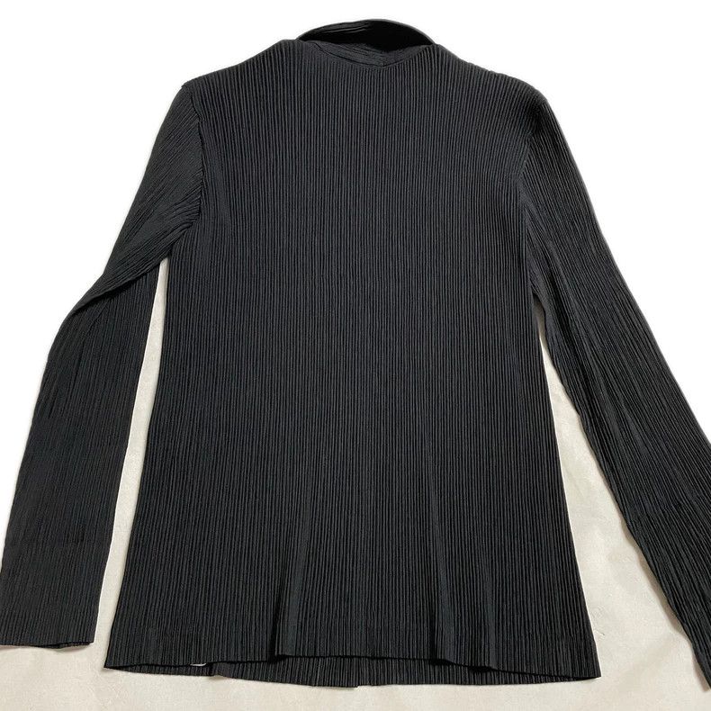 Issey Miyake Issey Miyake size:1 Black pleated long-sleeved cardigan Size M / US 6-8 / IT 42-44 - 7 Thumbnail