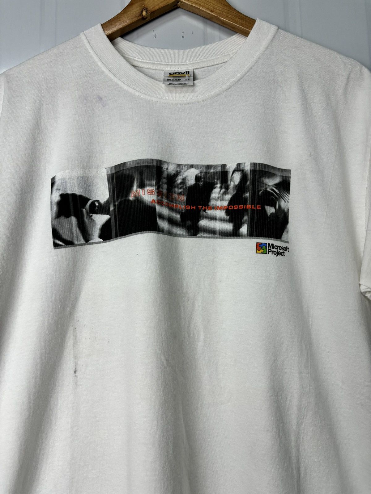 Microsoft × Vintage RARE! Vintage 90’s Art Microsoft Project Phototee Size US L / EU 52-54 / 3 - 5 Thumbnail