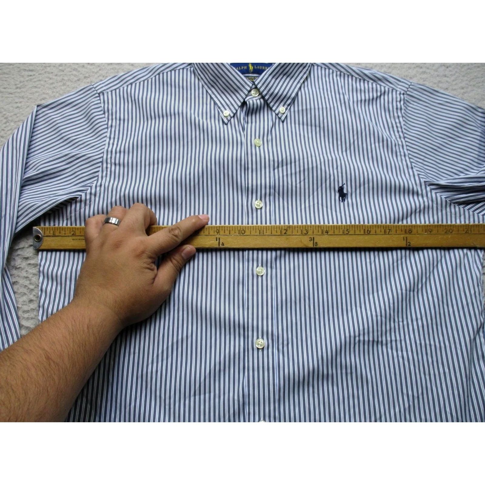Ralph Lauren Ralph Lauren Shirt Mens M Blue Long Sleeve Button Up Classic Fit Performance Size US M / EU 48-50 / 2 - 6 Thumbnail