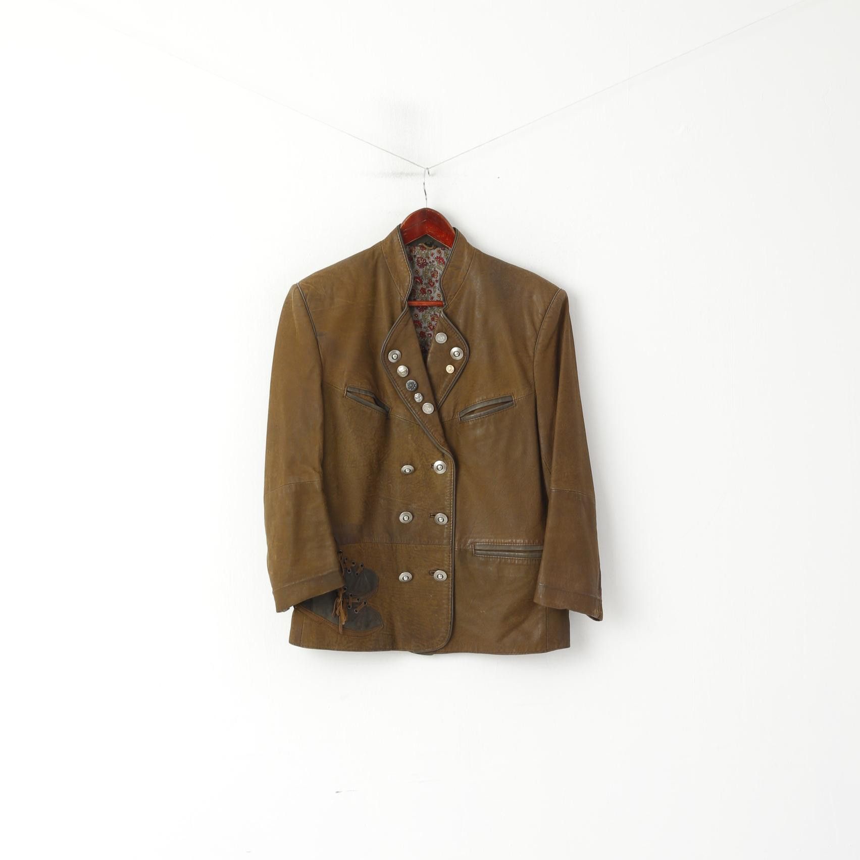 Vintage Vintage Women 36 S Jacket Brown Leather Tyrol 0739 Size S / US 4 / IT 40 - 2 Thumbnail