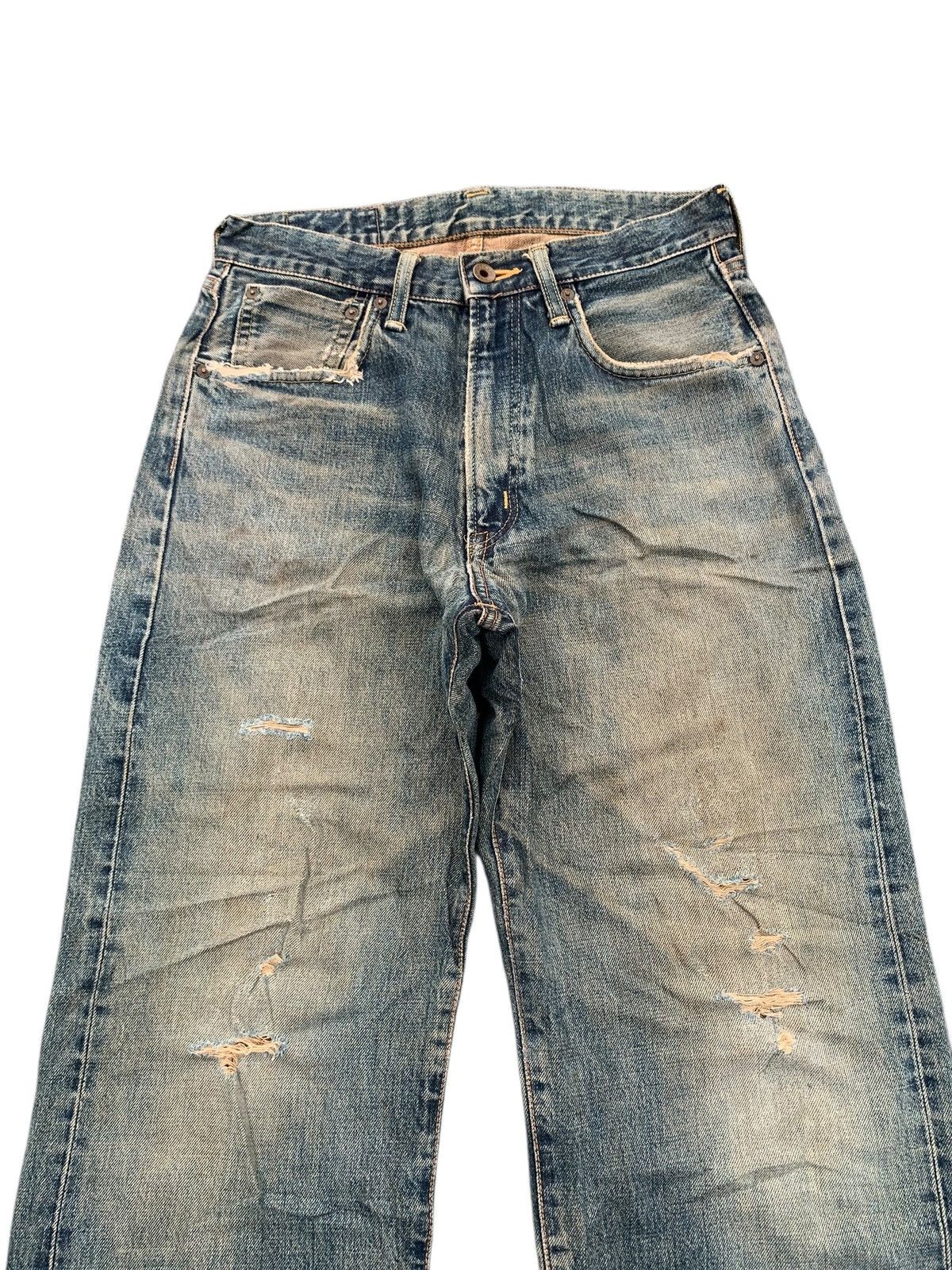 Kapital VINTAGE EDWIN 505 SELVEDGE RUSTY JAPANESE DISTRESSED DENIM Size US 28 / EU 44 - 6 Thumbnail