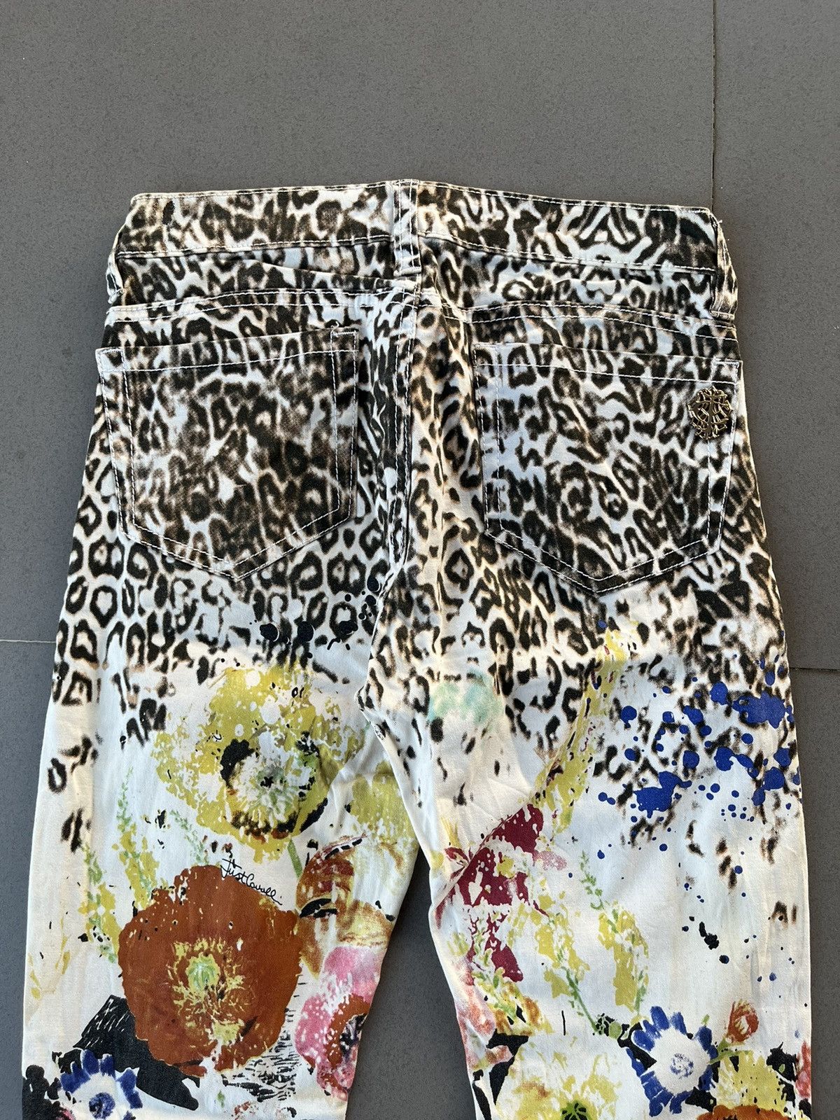 Just Cavalli SS01 Just Cavalli Abstract Paint Pants Size 27" / US 4 / IT 40 - 4 Thumbnail