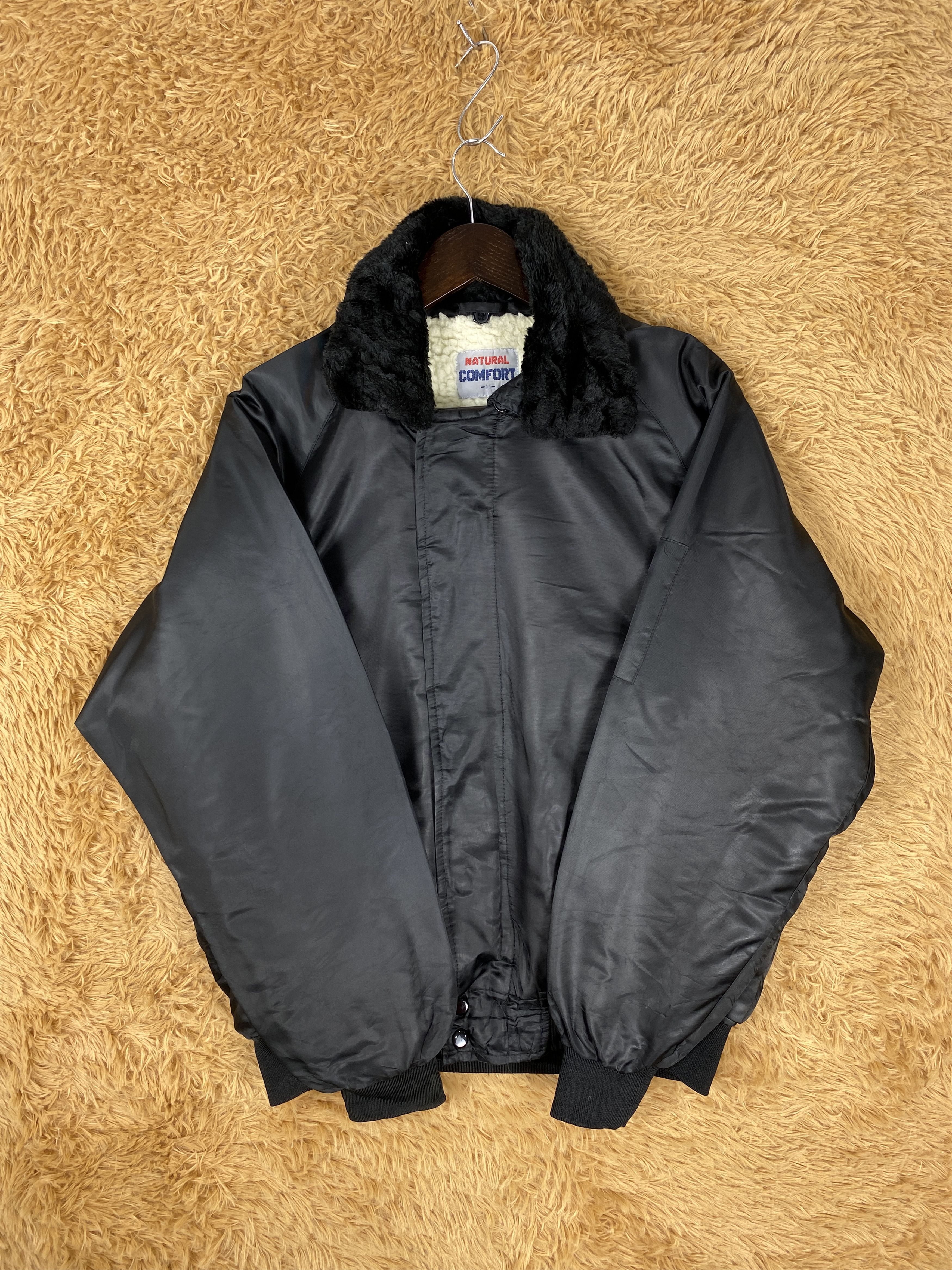 Japanese Brand Vintage Natural Comfort Sherpa Lining Bombers Jacket J2128 Size US M / EU 48-50 / 2 - 4 Thumbnail