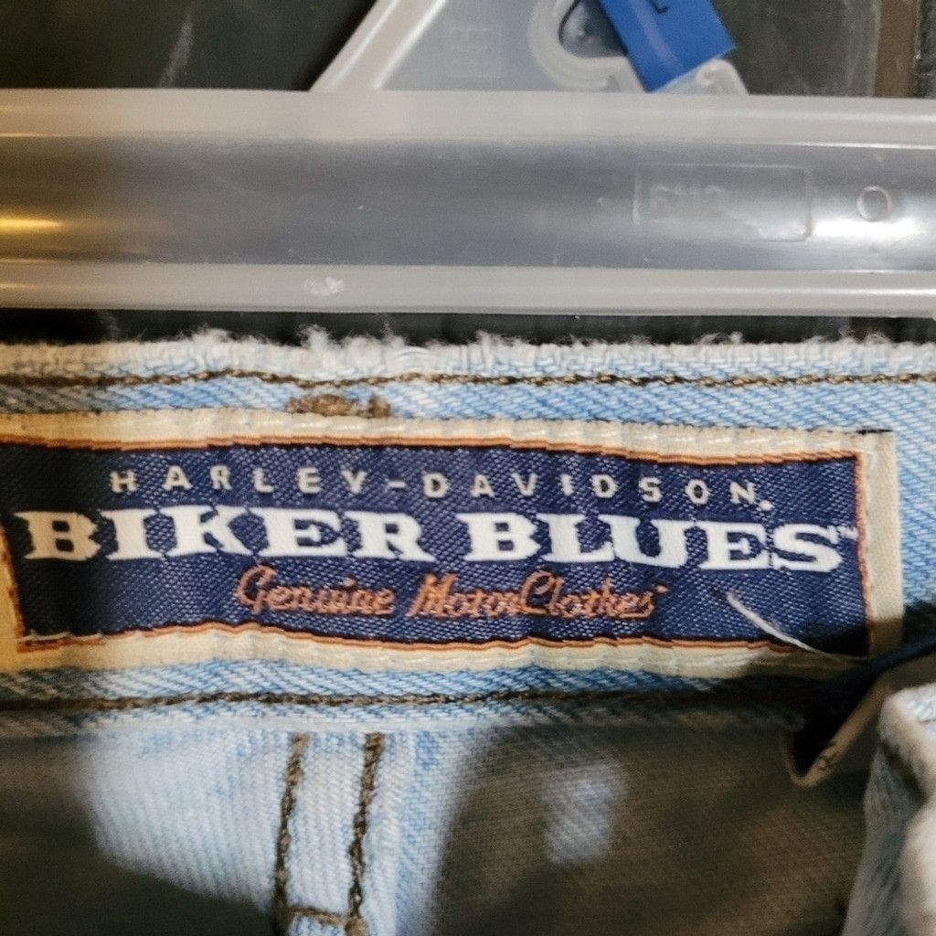 Harley Davidson Harley Davidson Mens, Light Blue Jeans. Vintage, Size 34/34 Size US 34 / EU 50 - 4 Thumbnail