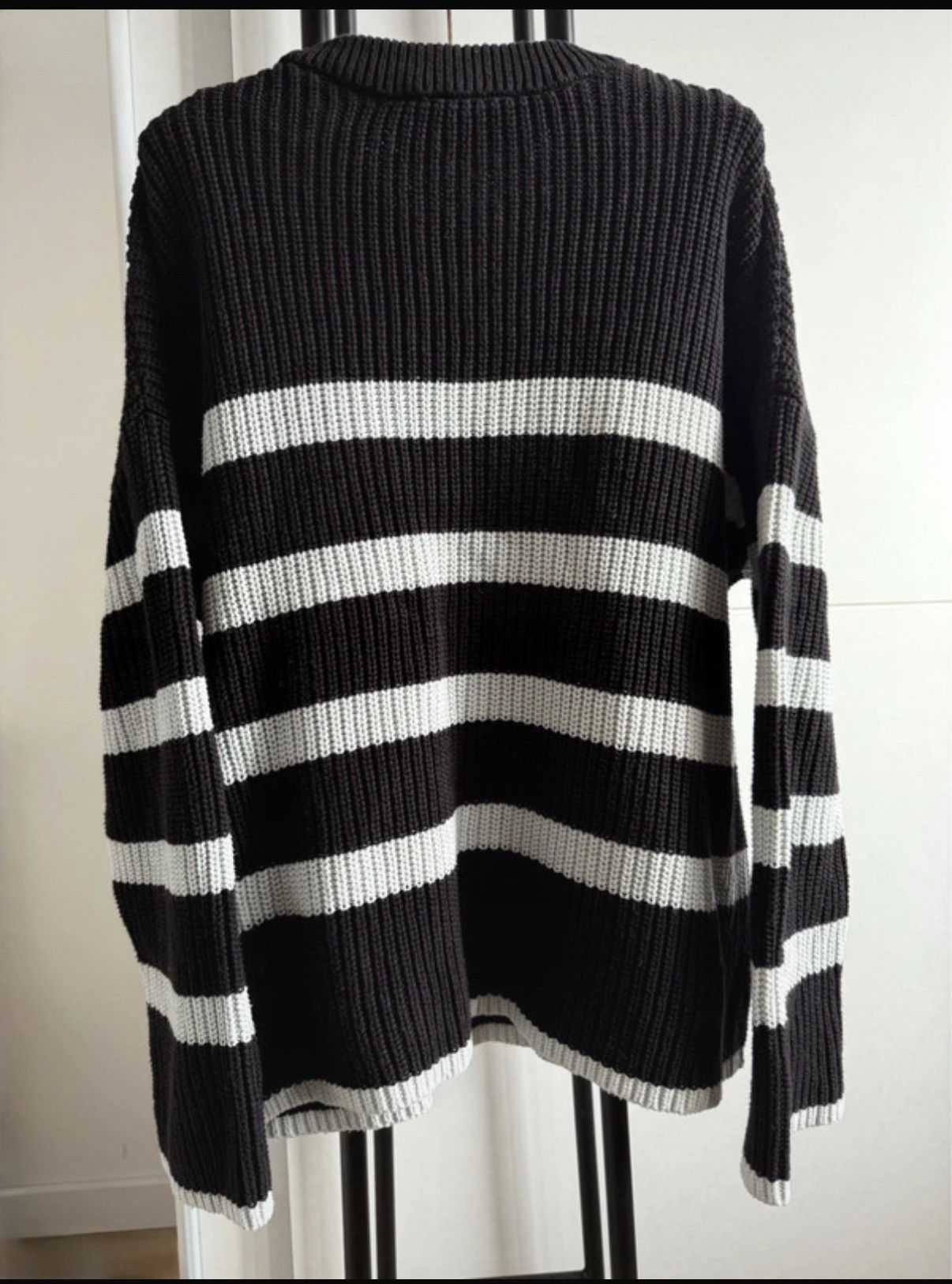 Other Selected Femme Black Striped Sweater, Cotton, Oversized Size ONE SIZE - 5 Thumbnail