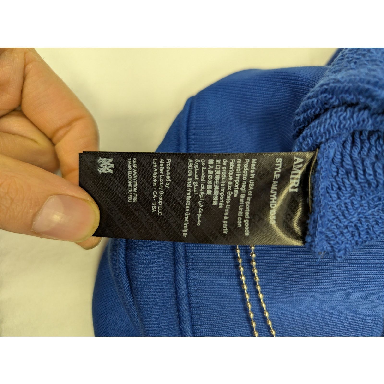 Amiri o1rshd1 MA Core Logo Hoodie in Blue M Size US M / EU 48-50 / 2 - 17 Thumbnail