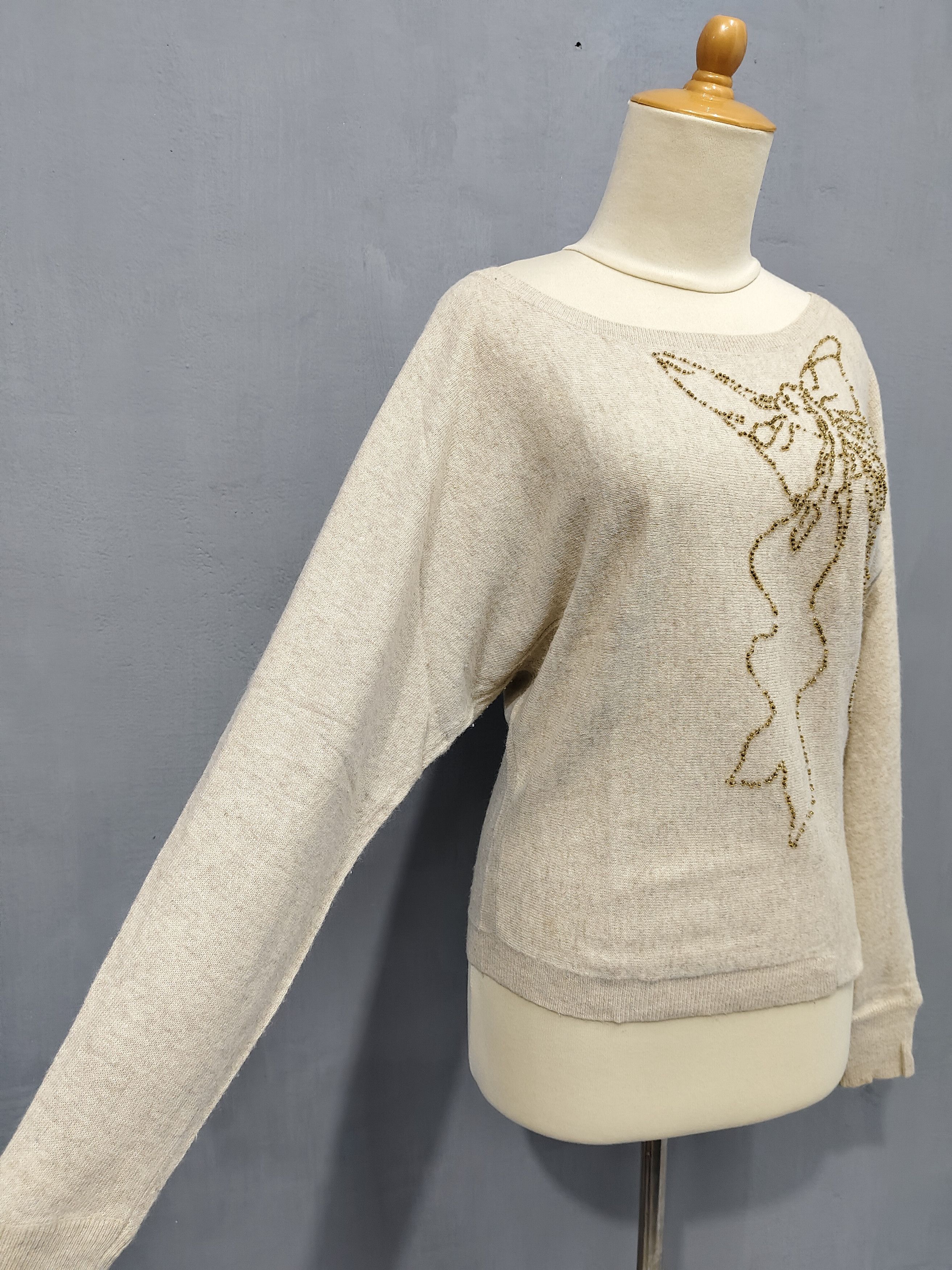 Tsumori Chisato 🇯🇵 Tsumori Chisato 🇯🇵 Butterfly Beaded Knitted Sweater Size L / US 10 / IT 46 - 3 Thumbnail