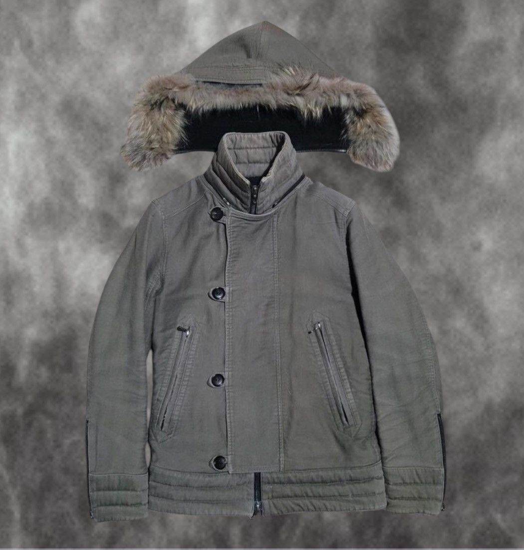 Shellac Shellac canvas jaccket with fur collar Size US M / EU 48-50 / 2 - 3 Thumbnail