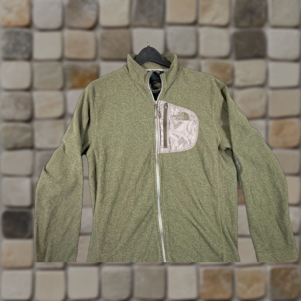 The North Face The North Face Jacket Mens M Heather Green Fleece Full Zip Stand-Up Logo Size US M / EU 48-50 / 2 - 1 Thumbnail