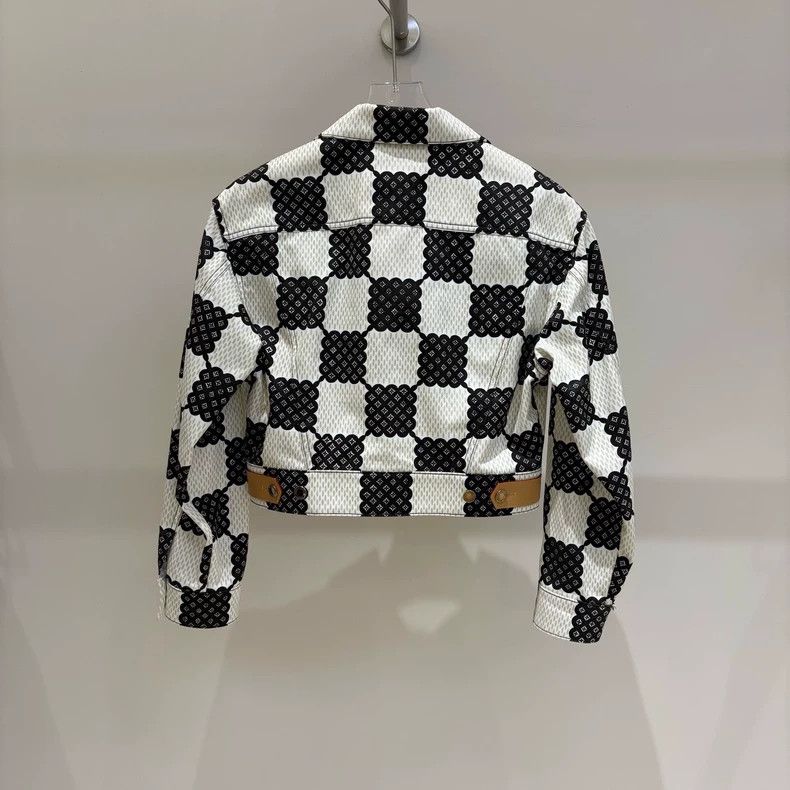 Louis Vuitton Louis Vuitton Checkerboard printed leather denim jacket Size XS / US 0-2 / IT 36-38 - 2 Thumbnail