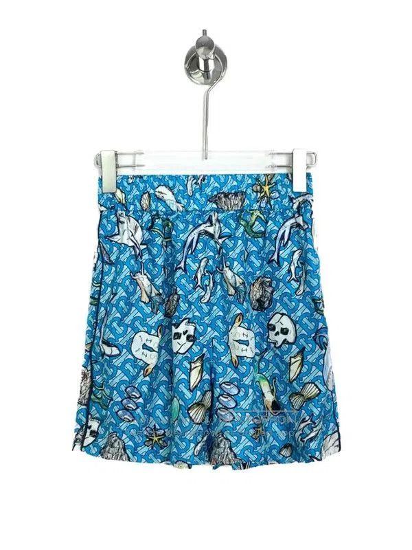 Burberry Burberry Blue Cotton Women's Skirt. Size 23" - 1 Thumbnail