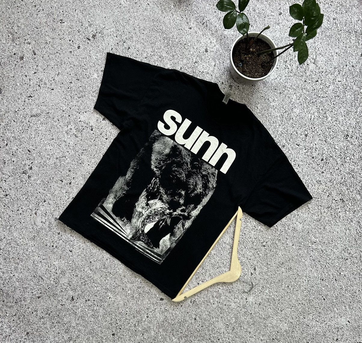 Rare Retro Sunn O))) Black Metal Band Rock Tour T-shirt