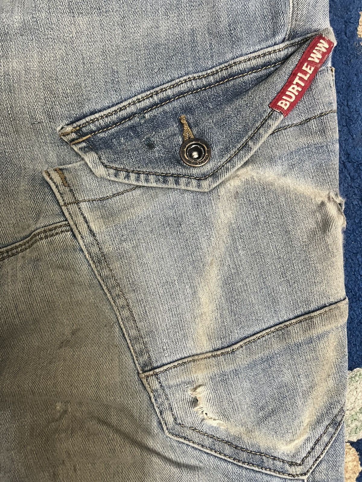 Japanese Brand Burtle Workwear Multipocket Style Jeans Size US 34 / EU 50 - 9 Thumbnail