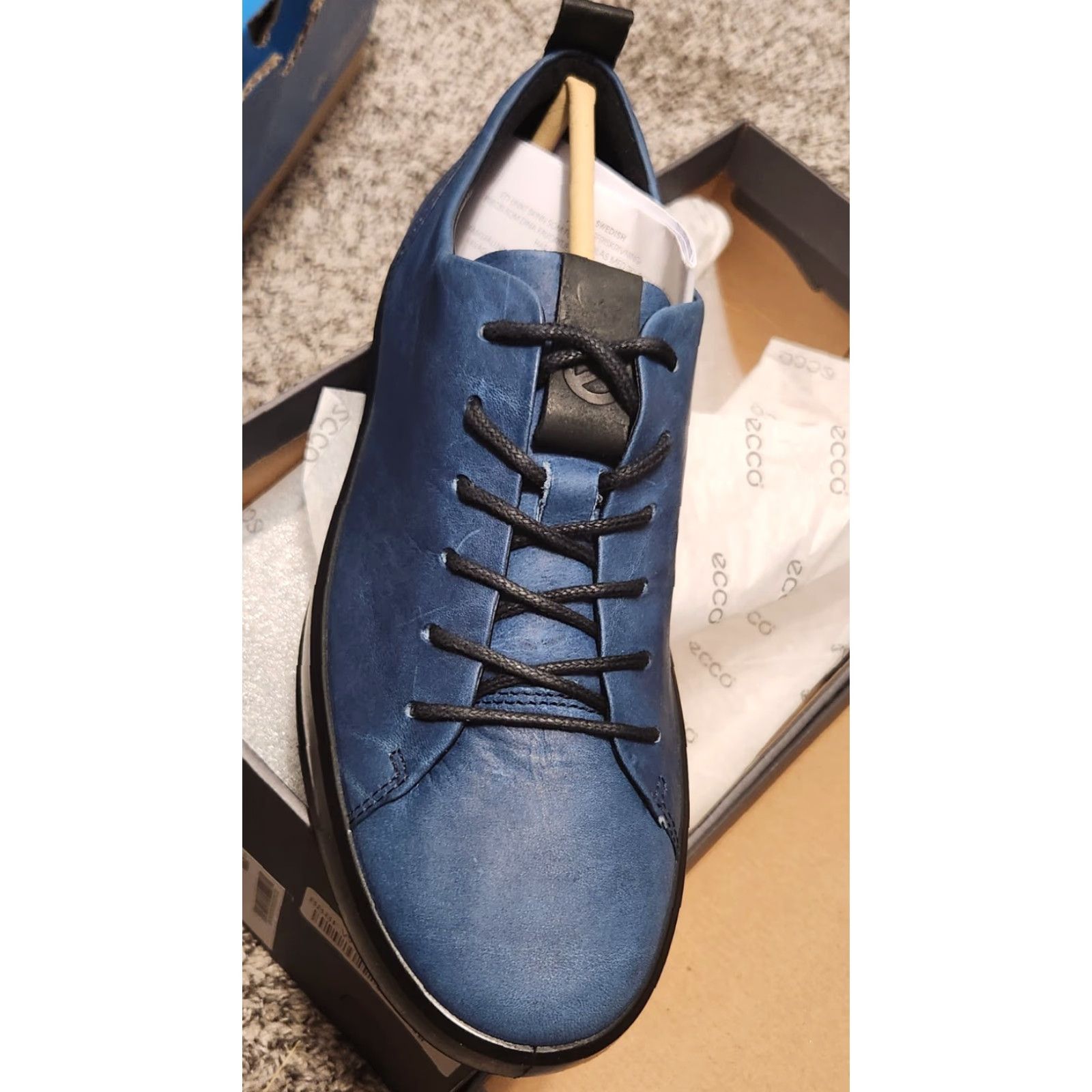 Ecco ECCO Ecco Soft 8 Tie II Sneaker Indigo Blue 5.5 US 39 EU Men Athletic Tie Shoes Mens Size US 6 / EU 39 - 3 Thumbnail