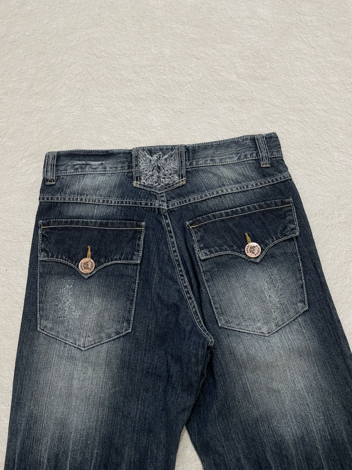Number (N)ine 2000s Kapital Dark Indigo Denim Washed Distressed ifsix LGB Size US 31 - 9 Thumbnail