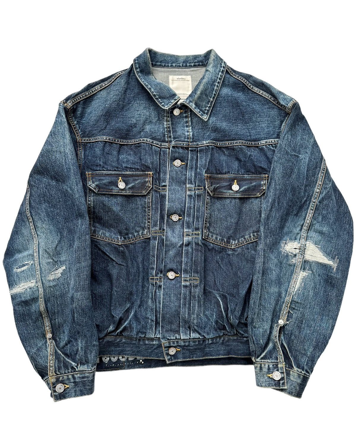 Visvim 21SS 1006 DRY Damaged SS 101XX Denim Jacket | Grailed