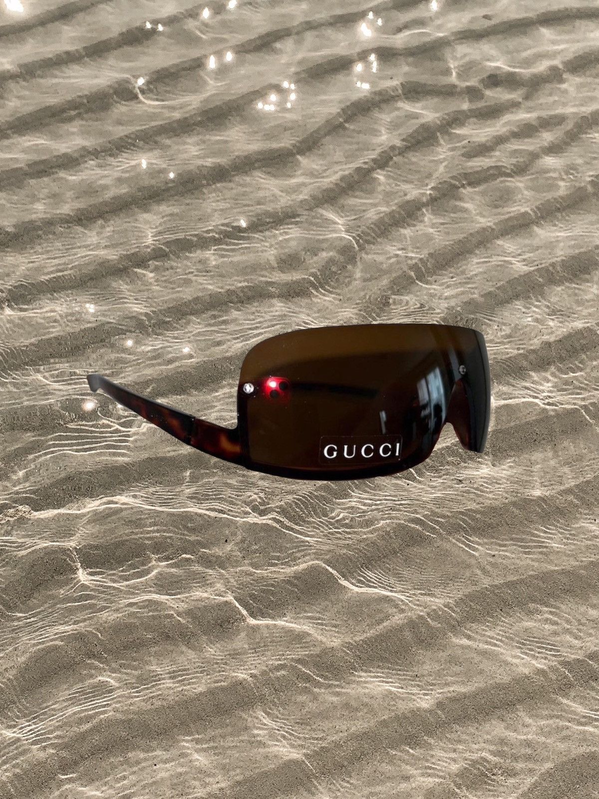 Gucci Gucci Mask-style Sunglasses – Marble – 2000s Vintage Unisex Size ONE SIZE - 1 Thumbnail