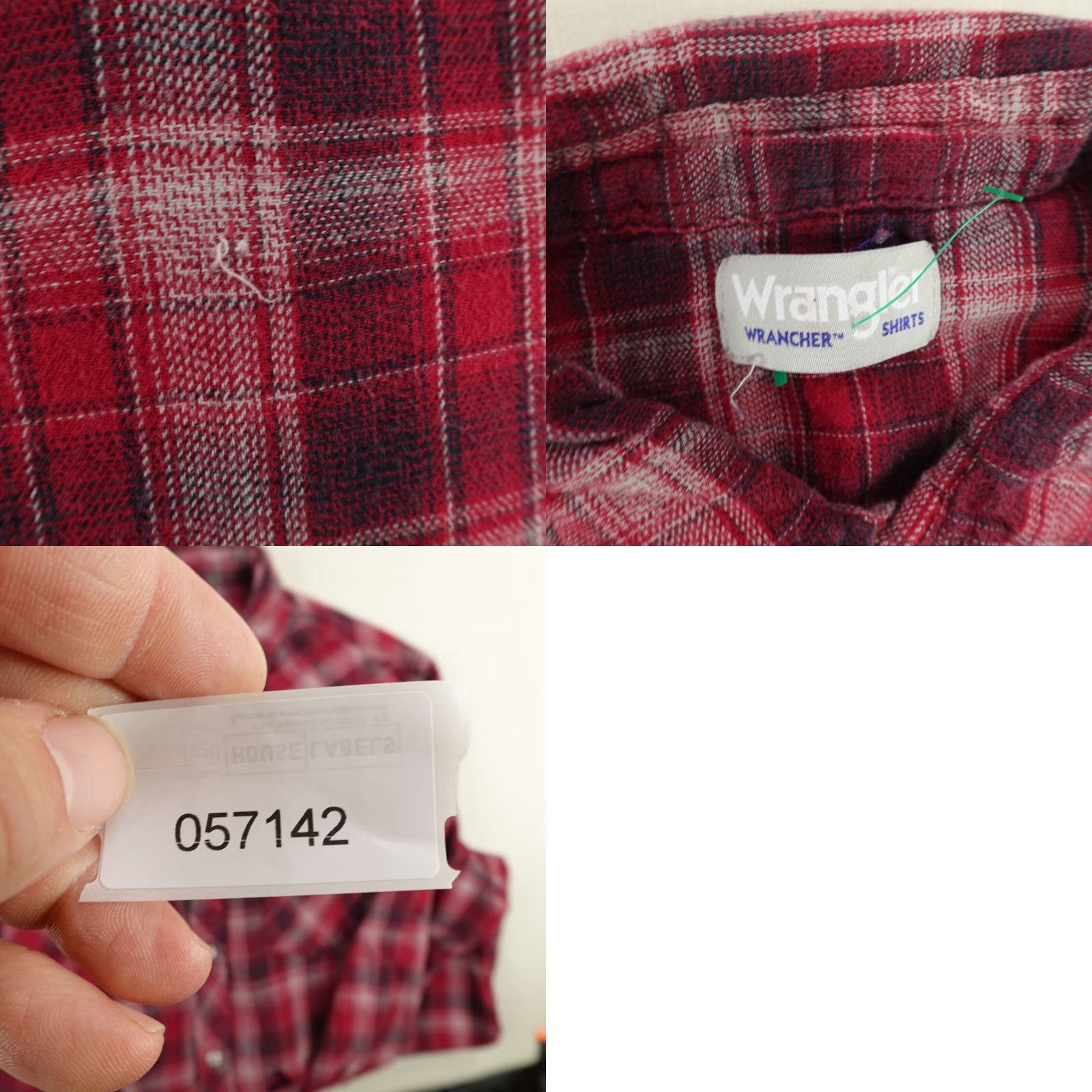 Wrangler VINTAGE Wrangler Shirt Mens 2XL Red Plaid Flannel Pearl Snap Western Rodeo Wrangler Shirt 2XL Red Plaid Flannel Pearl Snap Cowboy Western Mens Size US XXL / EU 58 / 5 - 8 Thumbnail