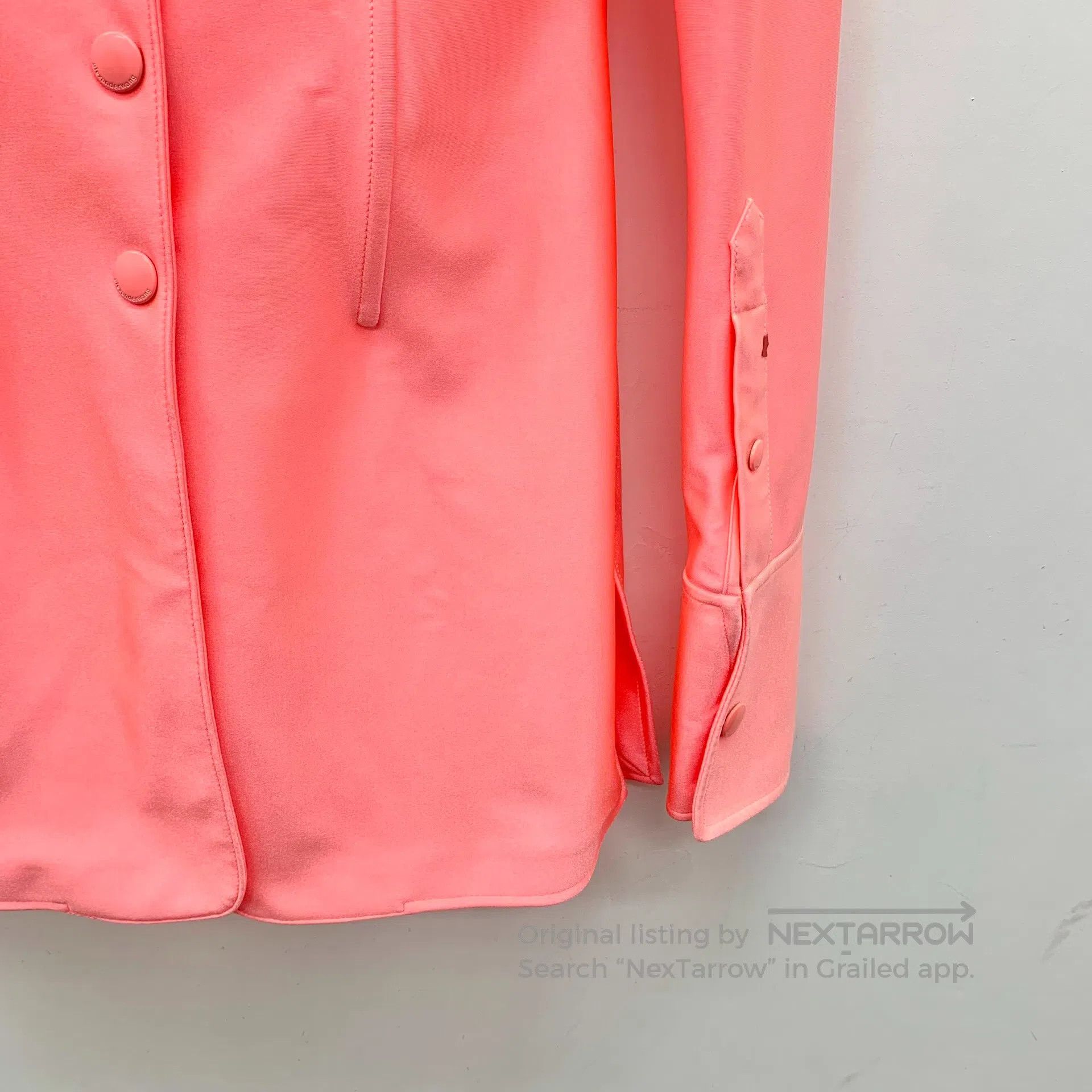Alexander Wang Alexander Wang Fluorescent Pink Collar Single Breasted Lon Size US XS / EU 42 / 0 - 4 Thumbnail