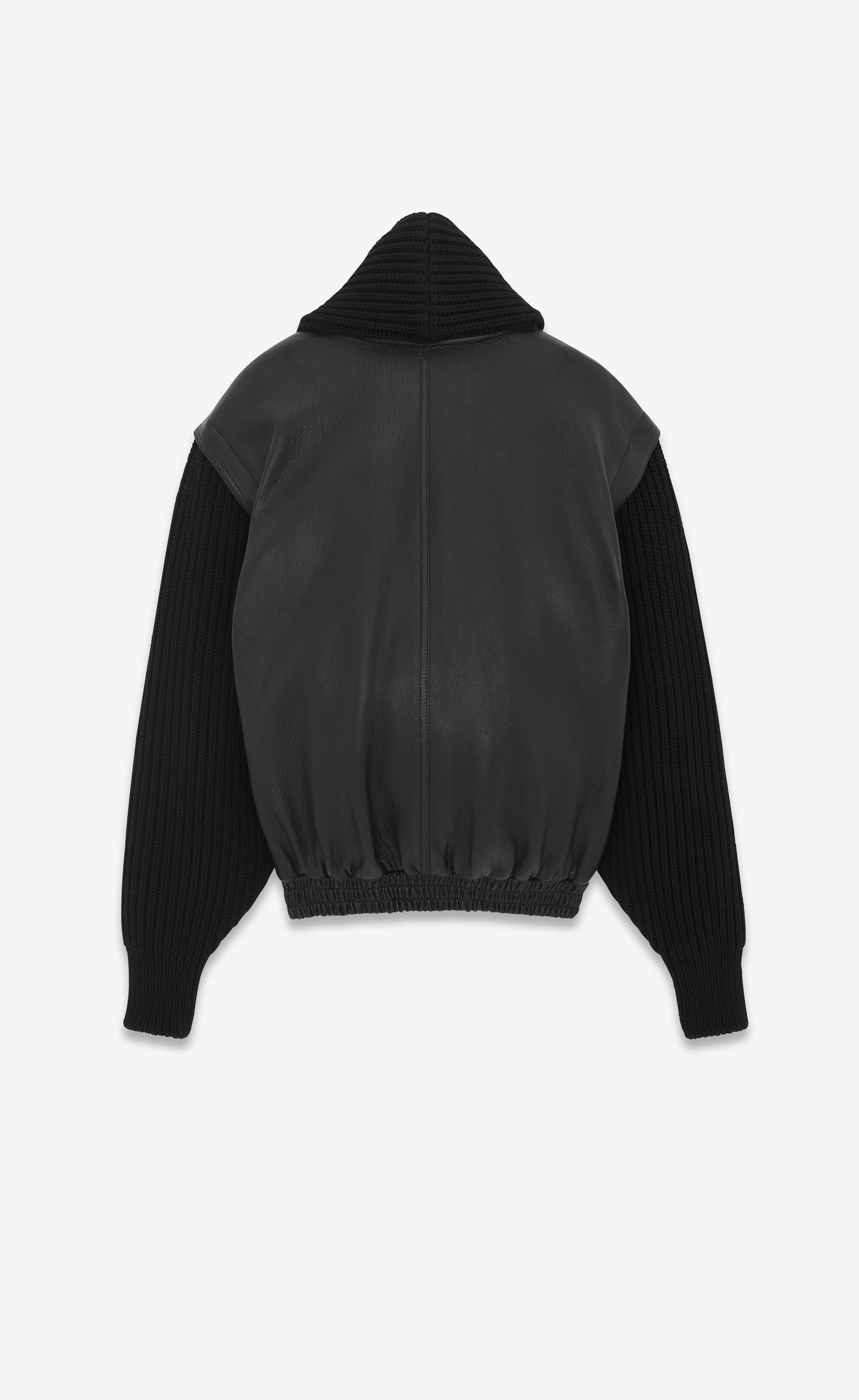 Saint Laurent Paris o1bcso1str0125 Shawl Neck Jacket In Lambskin in Black Size US M / EU 48-50 / 2 - 2 Thumbnail